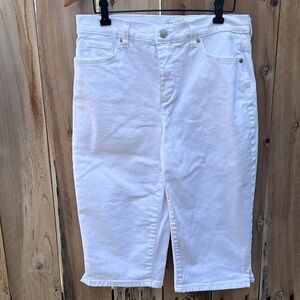 NWOT Gloria Vanderbilt All Around Slimming Effect Amanda Skimmers, white, sz 8